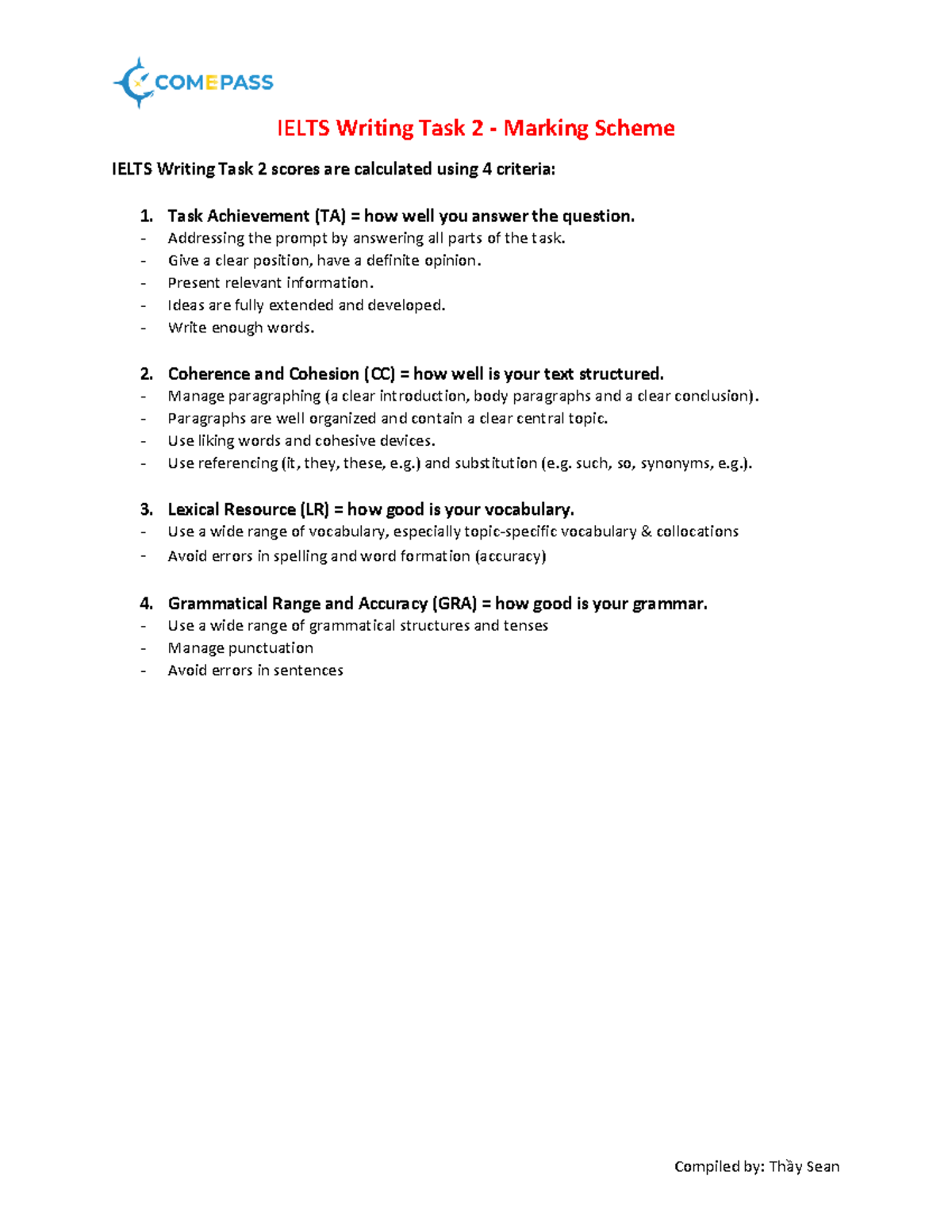 IELTS Writing Task 2: Solutions to Common Problems Analysis - Studocu