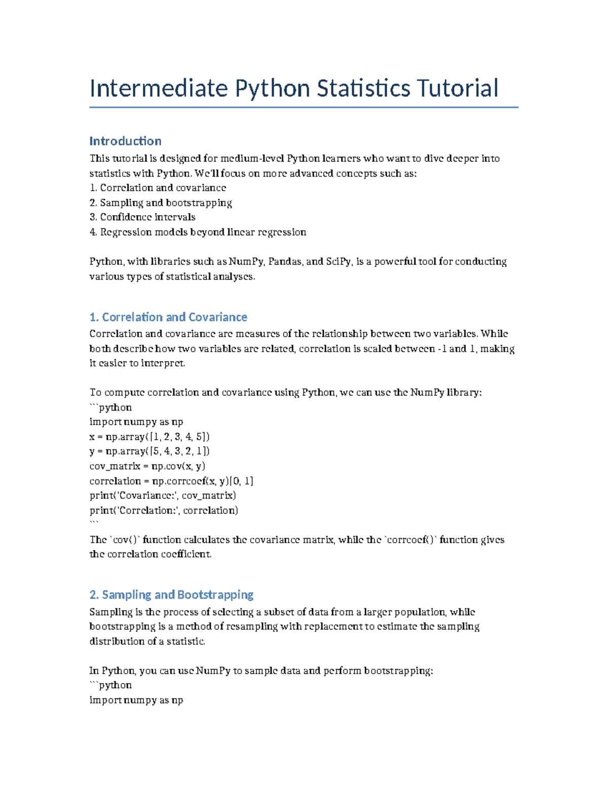 Python statistics tutorial 1 - Python Statistics Tutorial for Medium ...