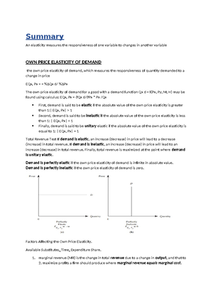 FINC 304 Tutorial Set 1 Solutions: Price Elasticity & Demand Analysis ...