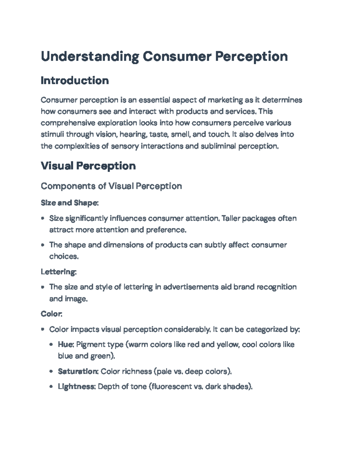 Understanding Consumer Perception: Marketing Implications & Strategies ...