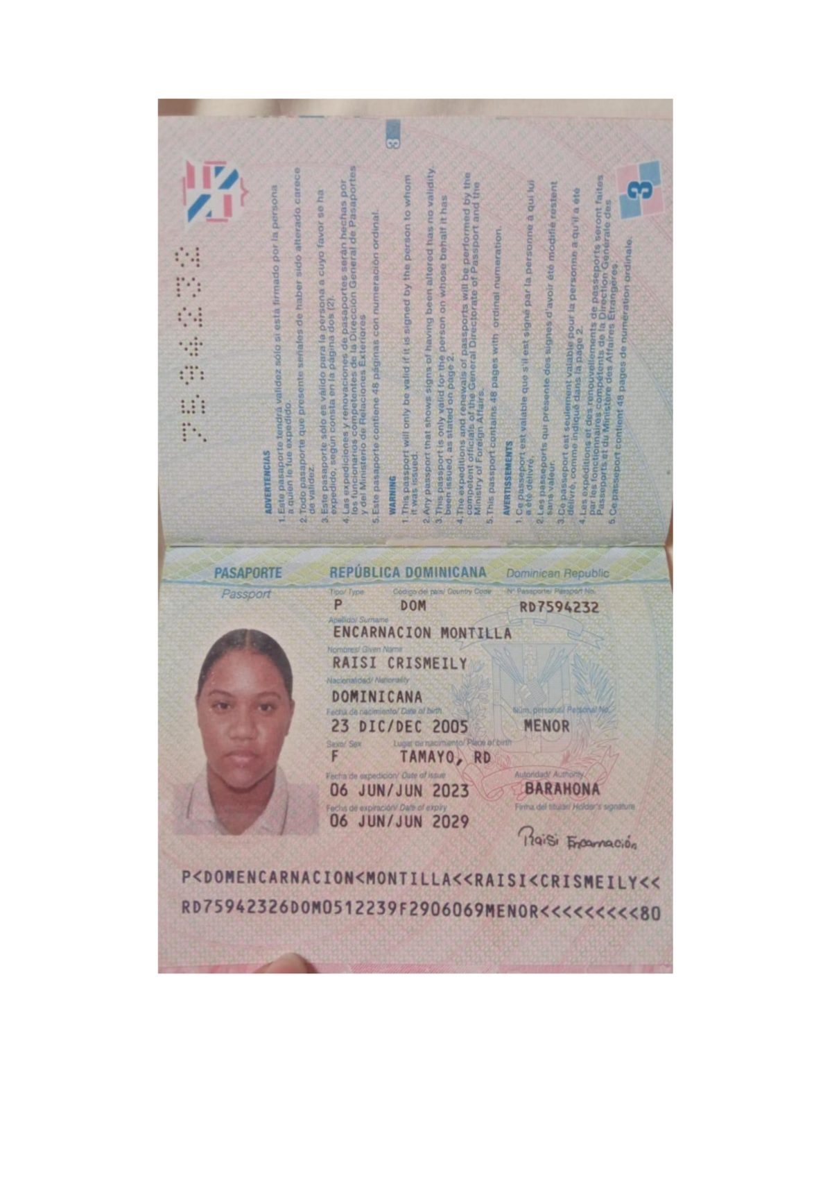 Pasaporte y Cédula de Identidad - UASD Documentación Dominicana - Document Preview