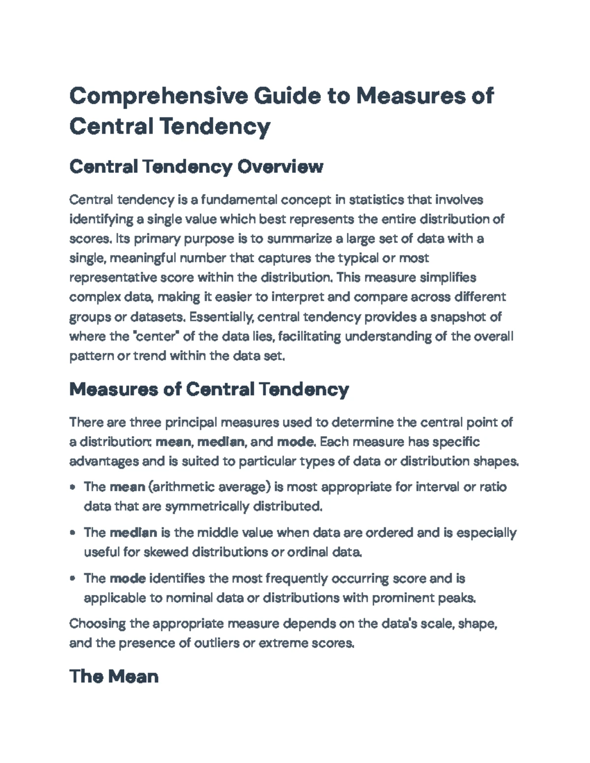 Comprehensive Guide to Introductory Statistics in Behavioral Sciences ...