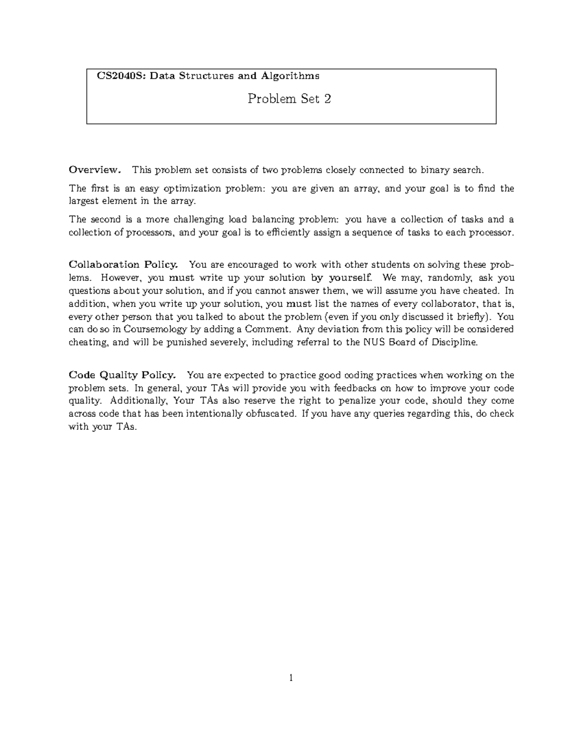 Ps2 - ps2 - CS2040S: Data Structures and Algorithms Problem Set 2 ...