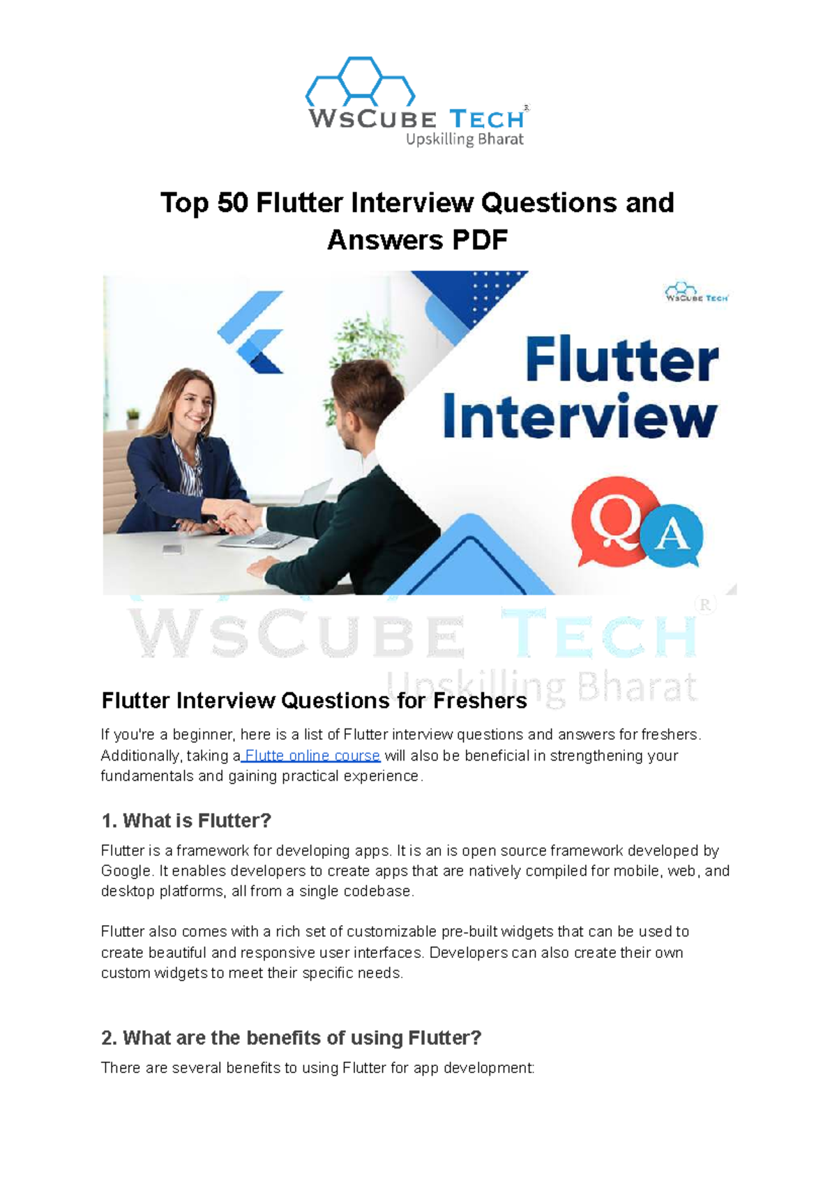 Flutter-Questions - Here's we go - Top 50 Flutter Interview Questions ...