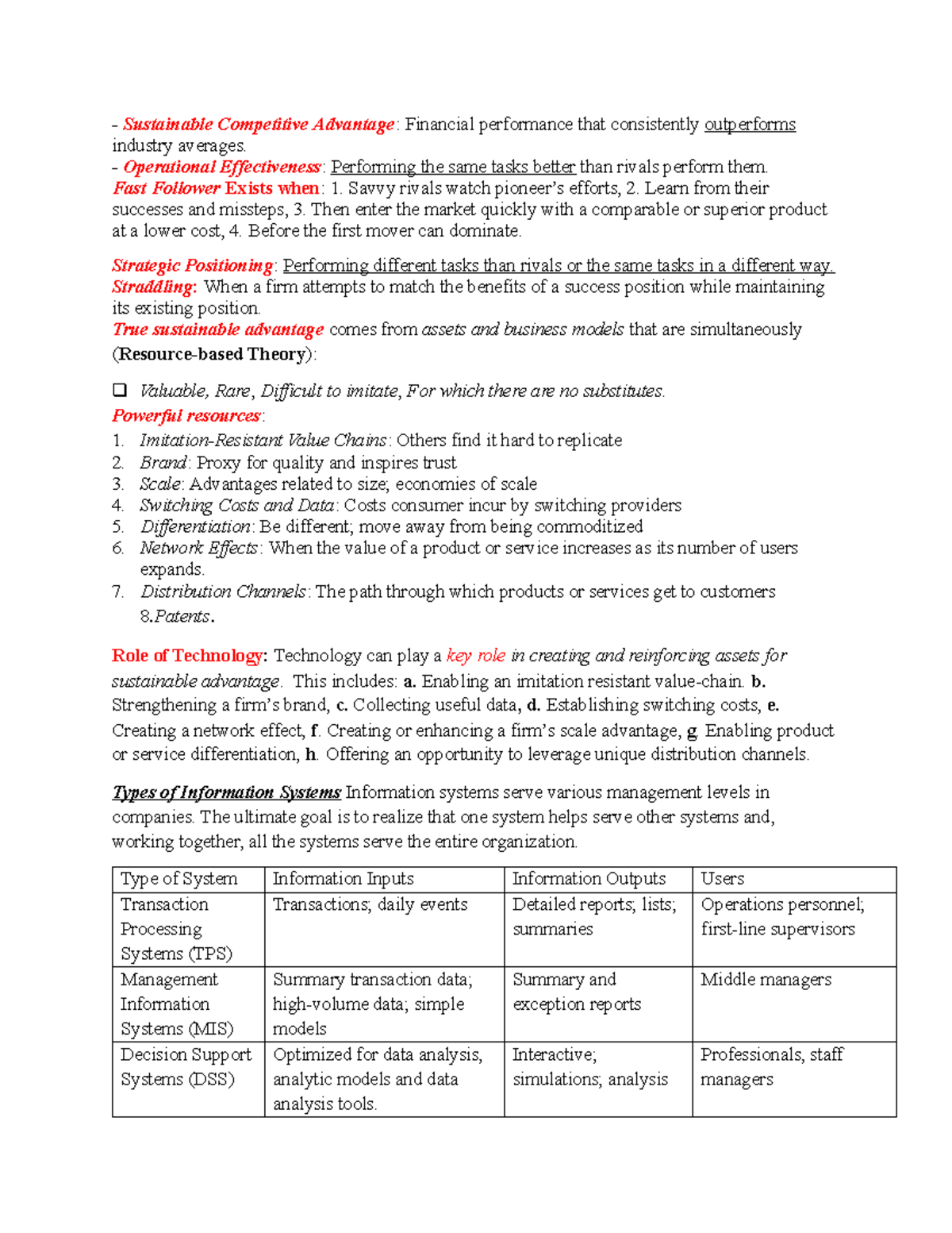 Exam Notes - BMGT301 - Strategic Management Concepts for Spring 2025 ...