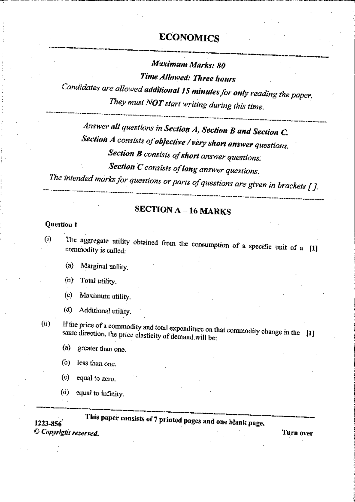 ECONOMICS Final Exam Guide - 2323: Key Concepts & Questions - Studocu