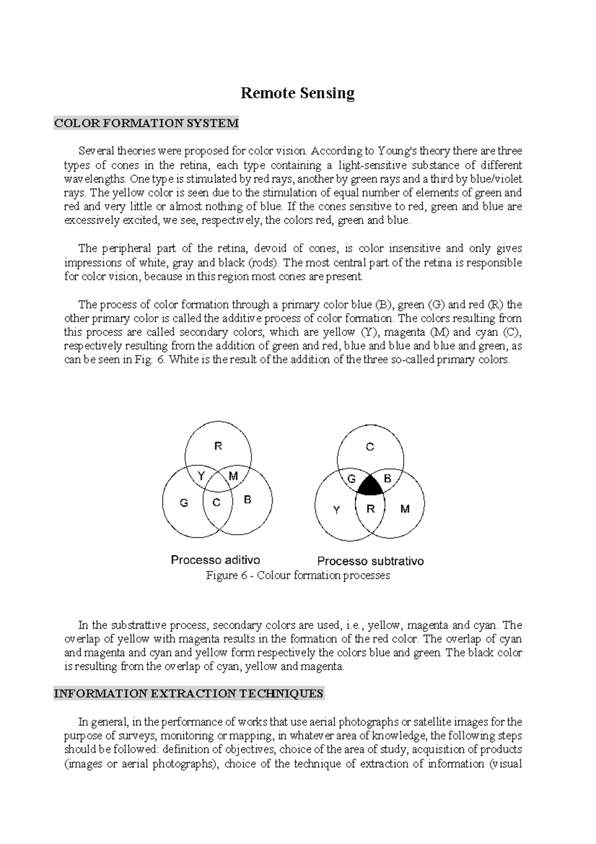 Color Formation System - Remote Sensing COLOR FORMATION SYSTEM Several ...