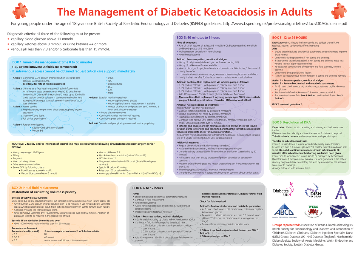 Flow Chart for Diabetic Ketoacidosis in Adults Management of   The ...