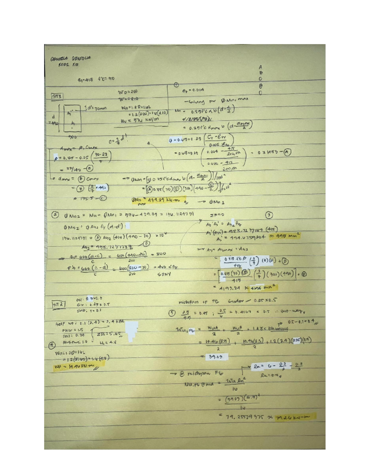 Concrete Design Reinforcement Notes (ENGR 201) - Studocu