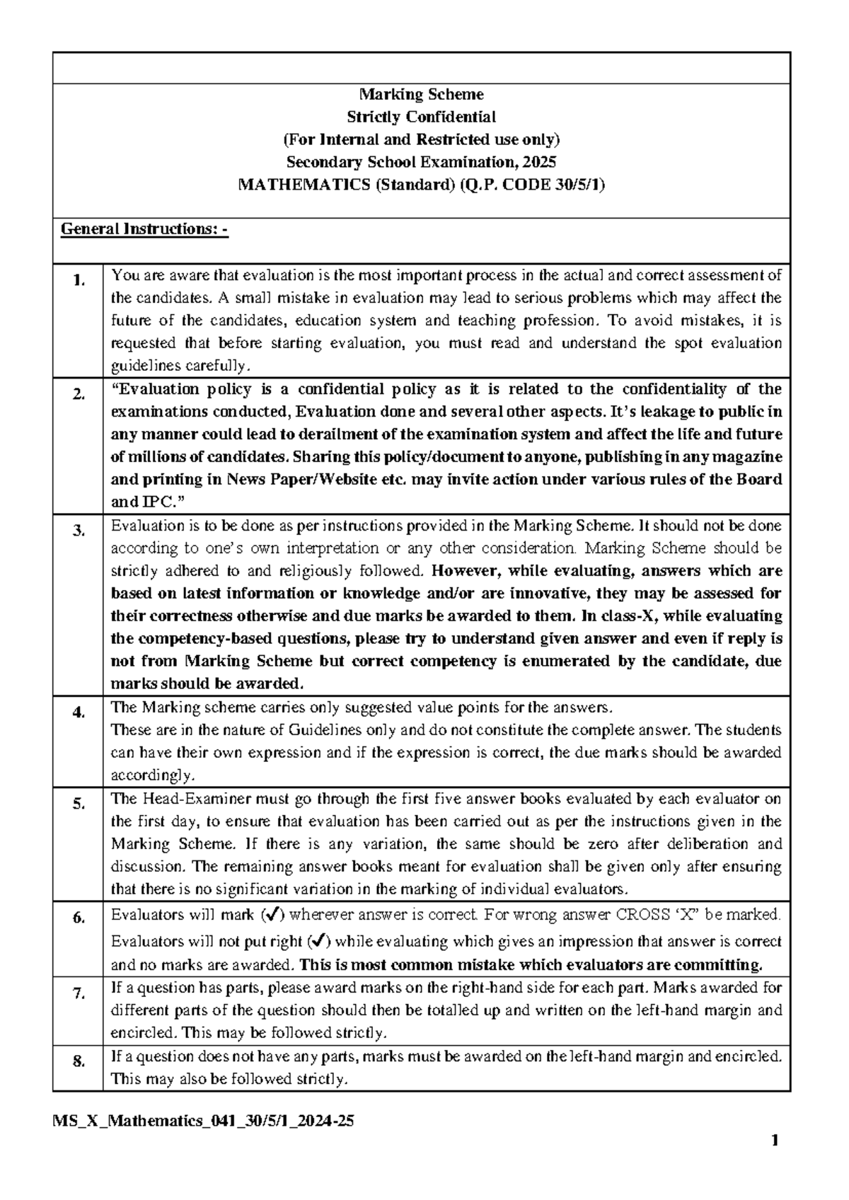 marking-scheme-for-secondary-school-examination-2025-mathematics-x