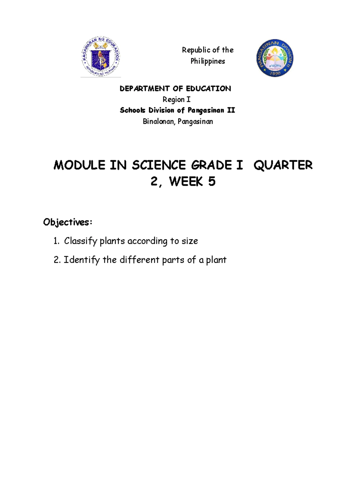 Math1 Qtr2 Worksheet: Subtracting One- to Two-Digit Numbers - Studocu