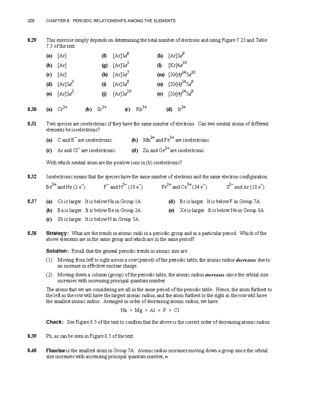 228 CHAPTER 8: Periodic Relationships Among Elements - Solutions - Studocu