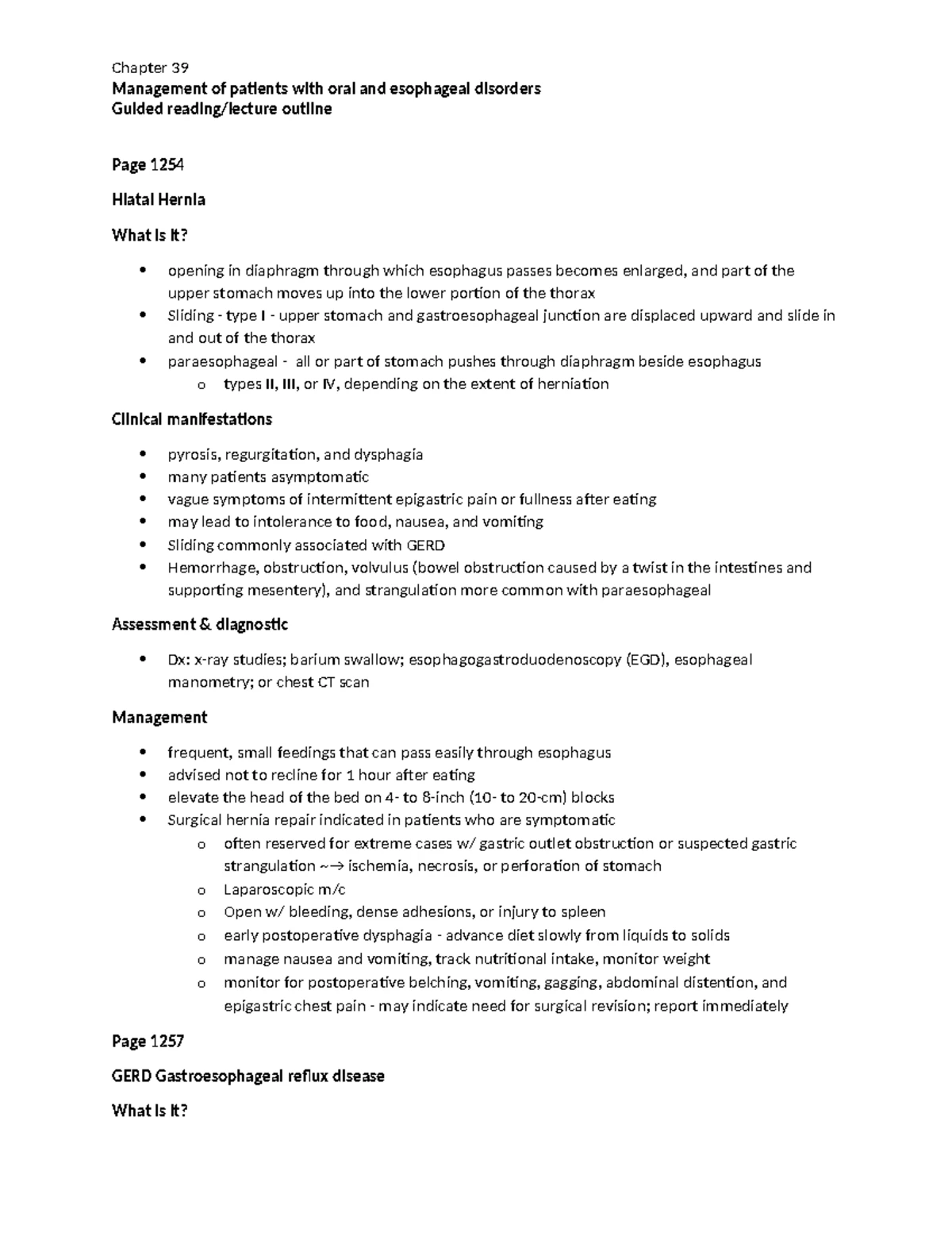 Reading Lecture Worksheet Chapter 46 – Management of Patients with ...