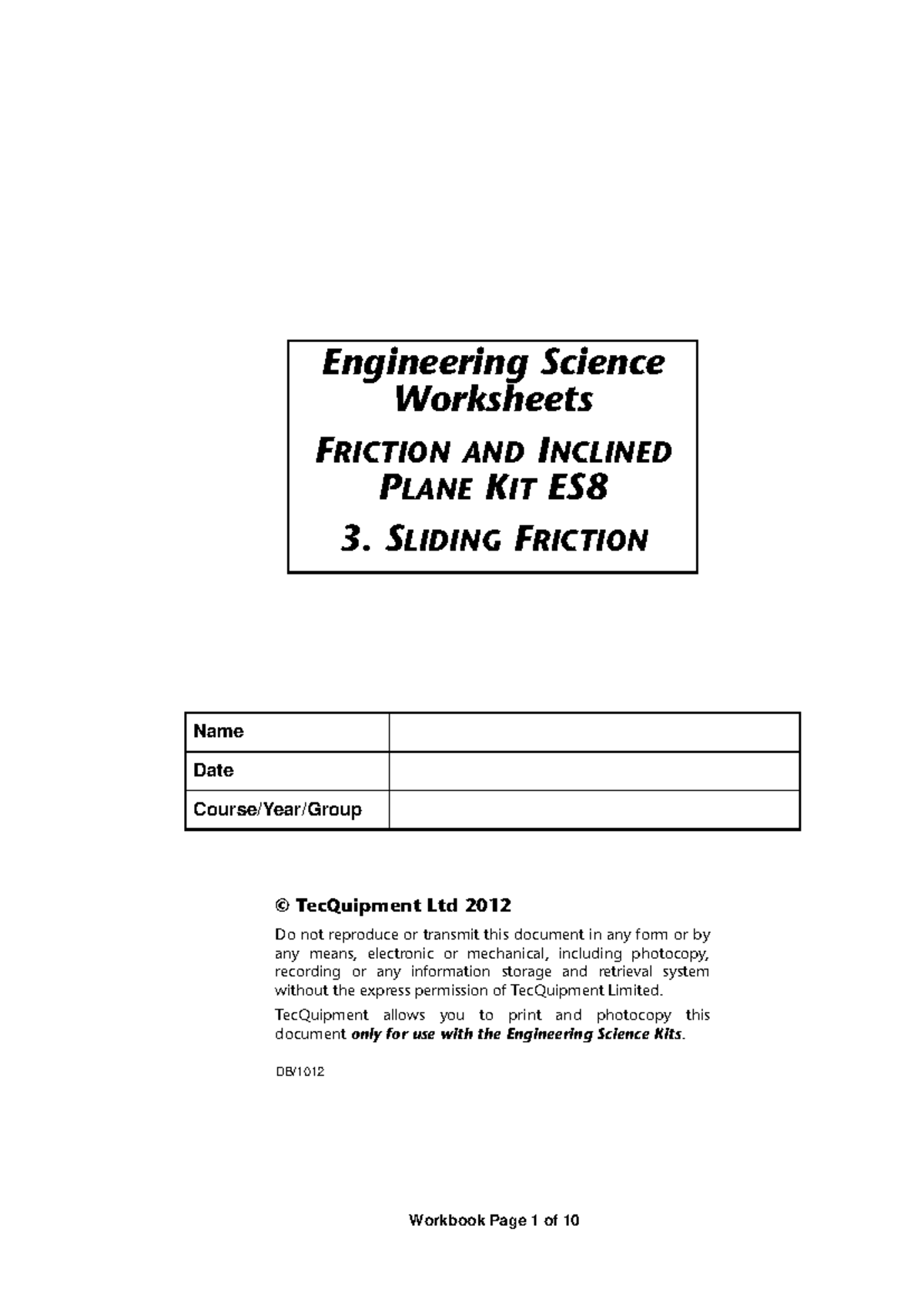 ES8 Exp 3 - Sliding Friction Experiment Procedure and Results - Studocu