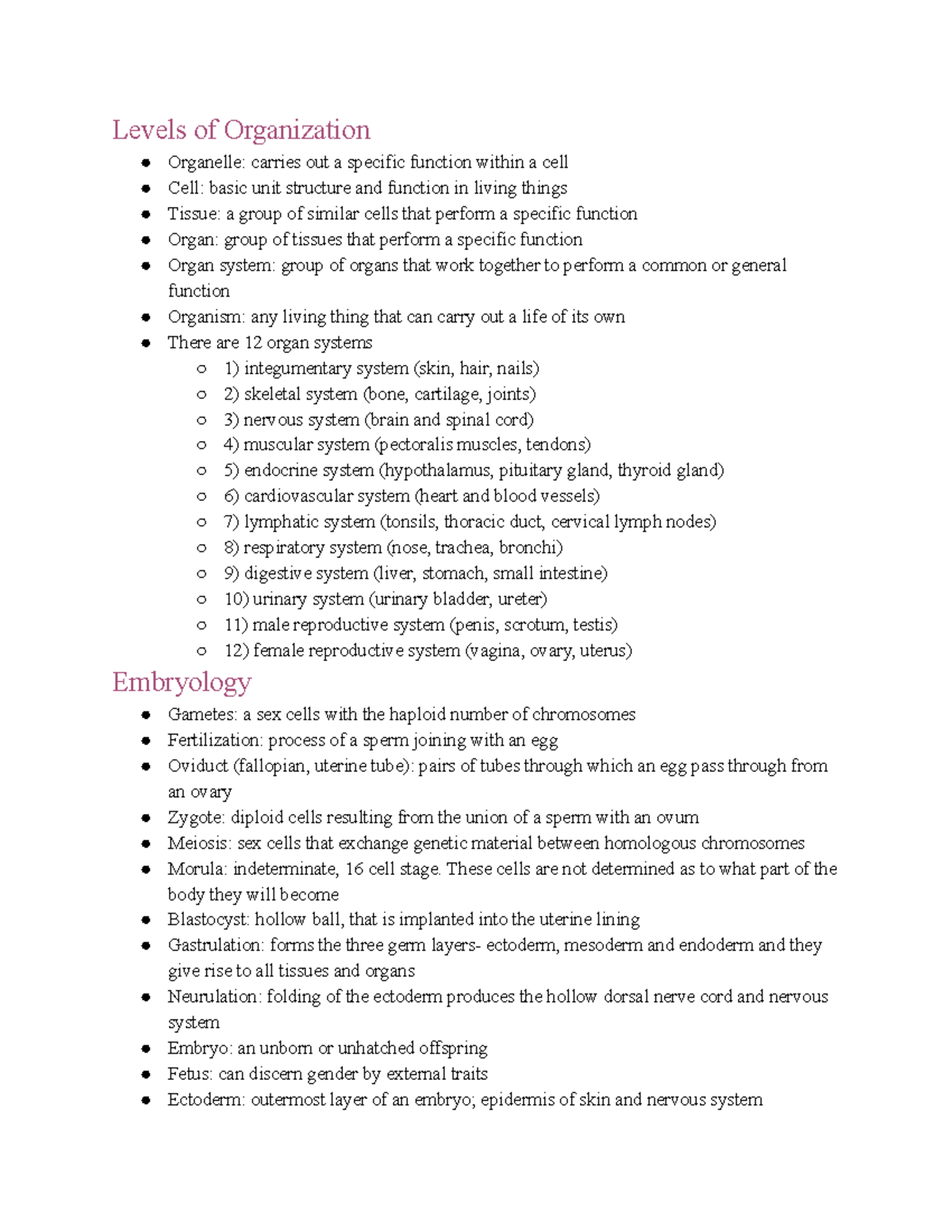 BIO 205 Exam 1 - Comprehensive Study Guide for Human Anatomy - Studocu