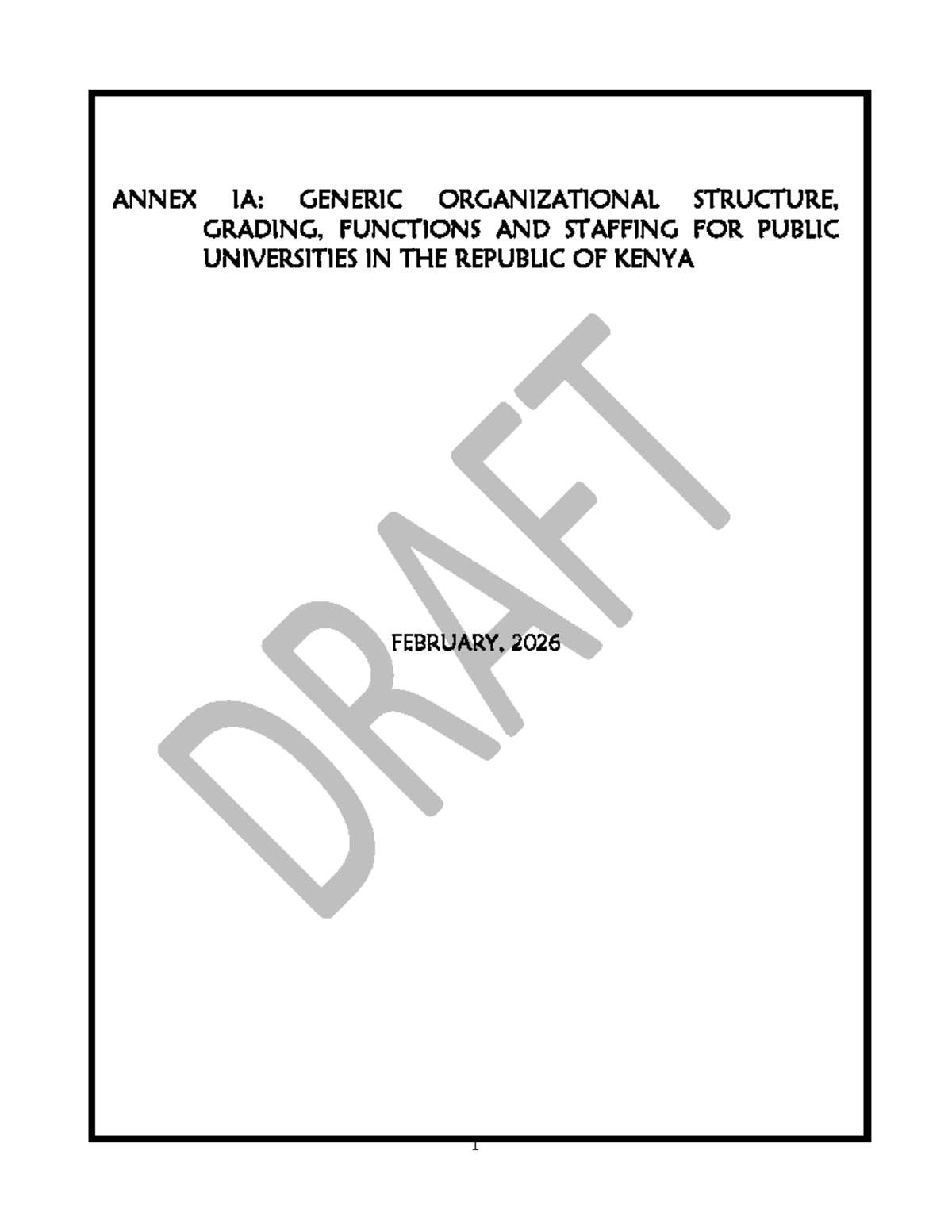 Annex 1A: Org Structure, Grading & Staffing for Public Universities ...