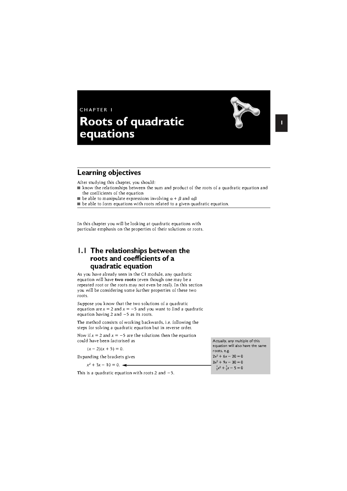 MTH101 Chapter 1: Roots of Quadratic Equations Explained - Studocu