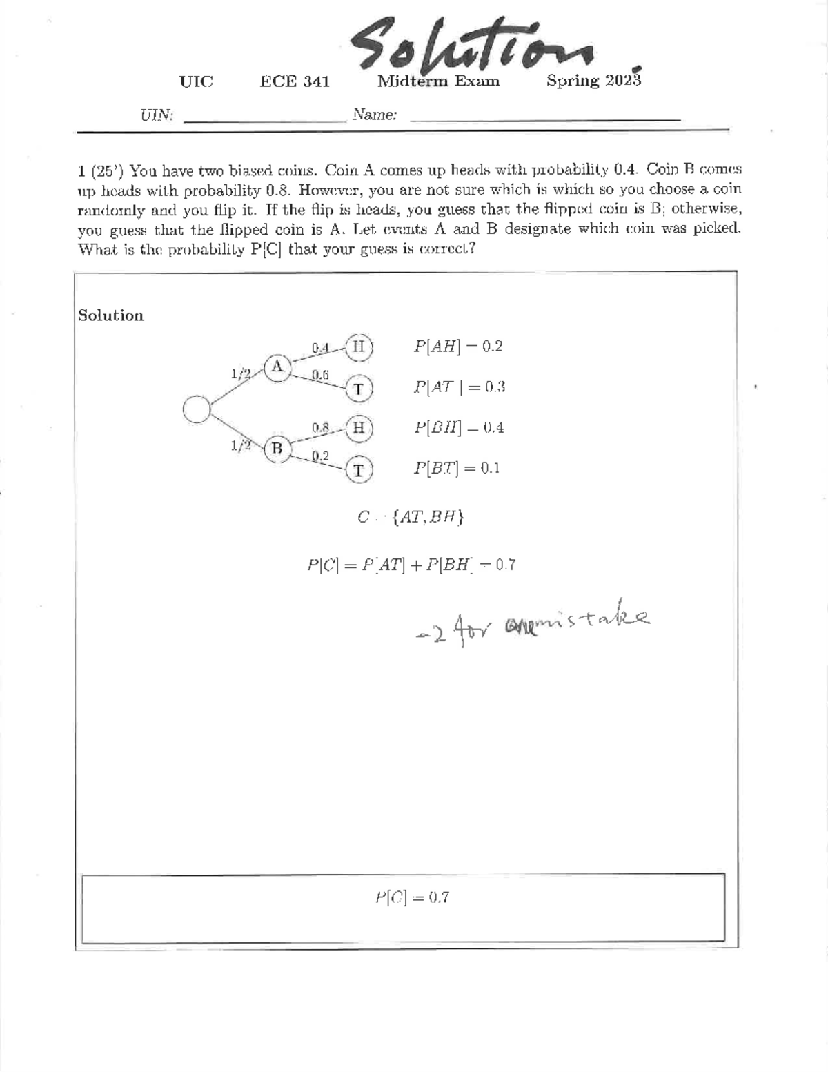 UIC ECE 341 Midterm Exam Solutions Spring 2023 - Studocu