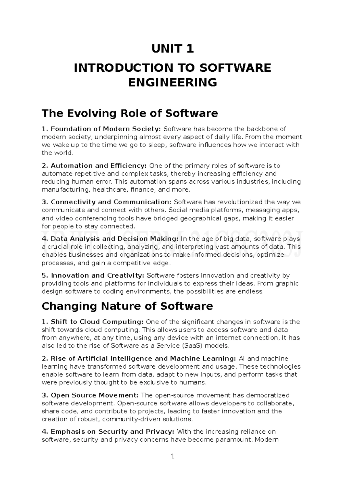 SEPM Unit 2: Comprehensive Overview of Software Requirements and ...