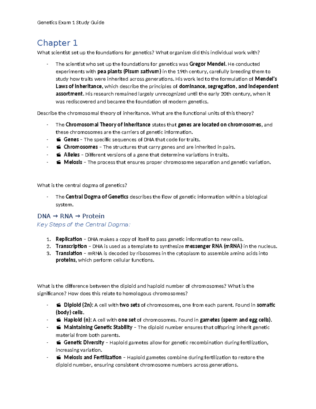 Chapters 1-3 study questions - Chapter 1 What scientist set up the ...