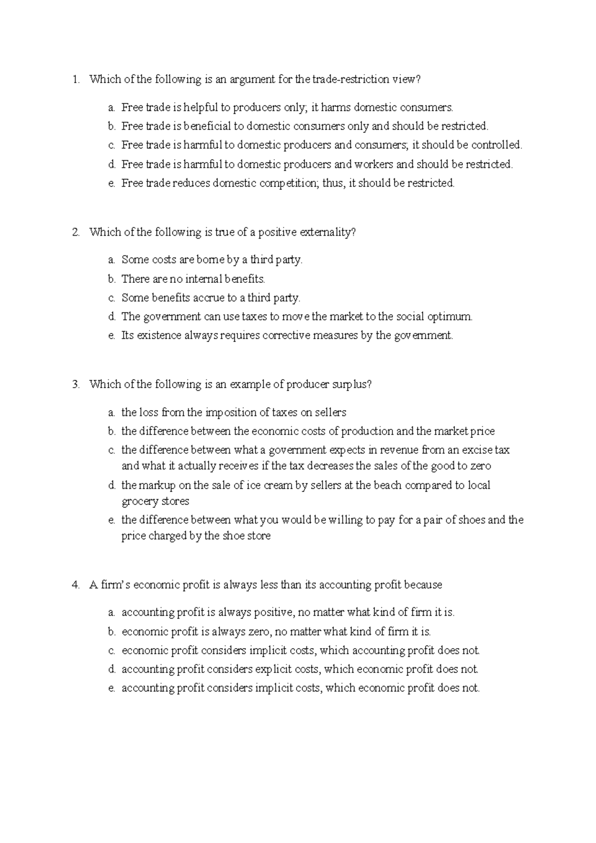 Microeconomics Study Guide: Key Concepts & Practice Qs (ECO 101) - Studocu