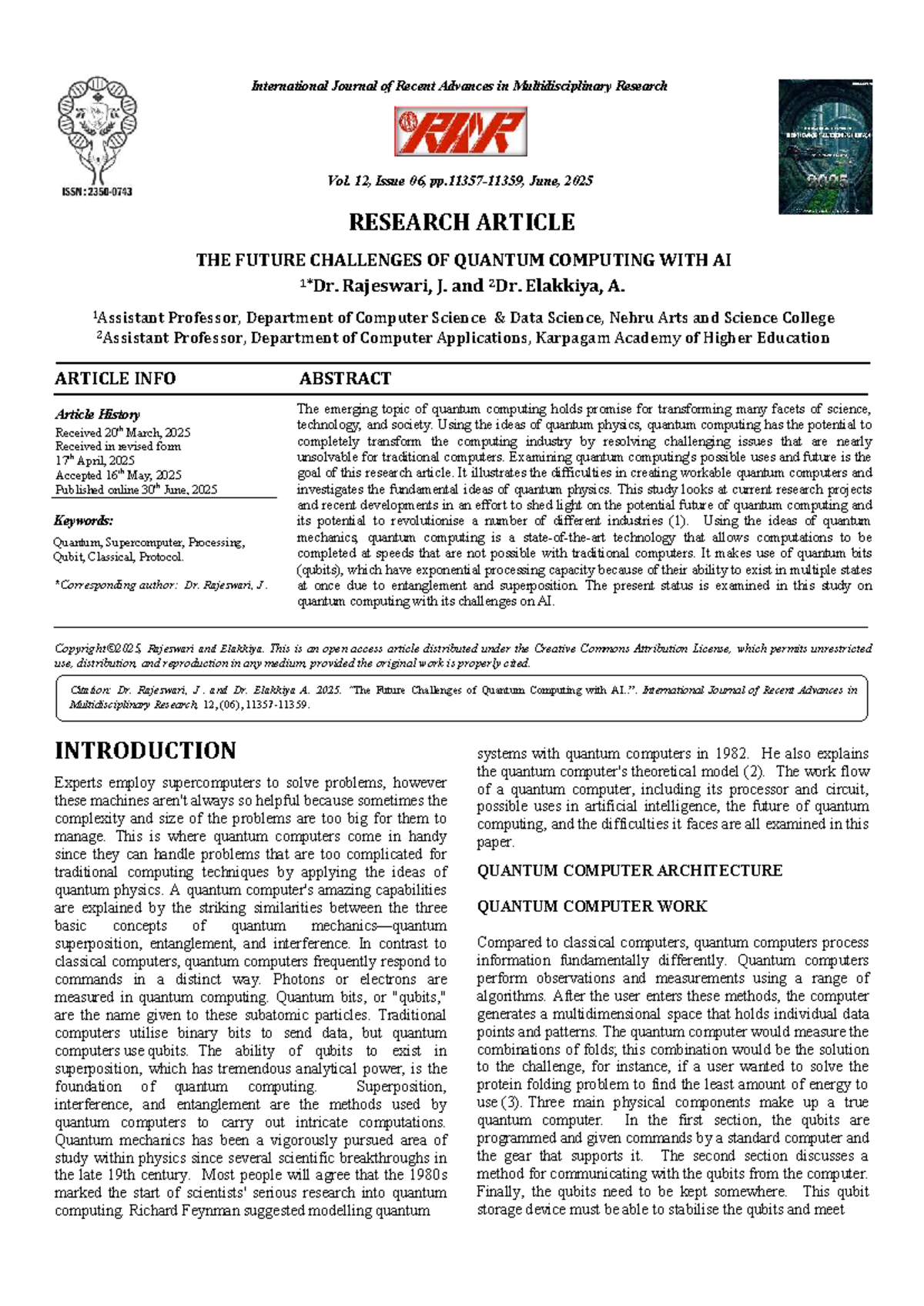 Future Challenges of Quantum Computing with AI - Research Insights ...