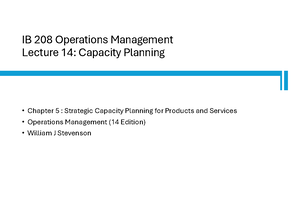 Lecture 1 - IB 208 Operations Management Lecture 1: Understanding ...