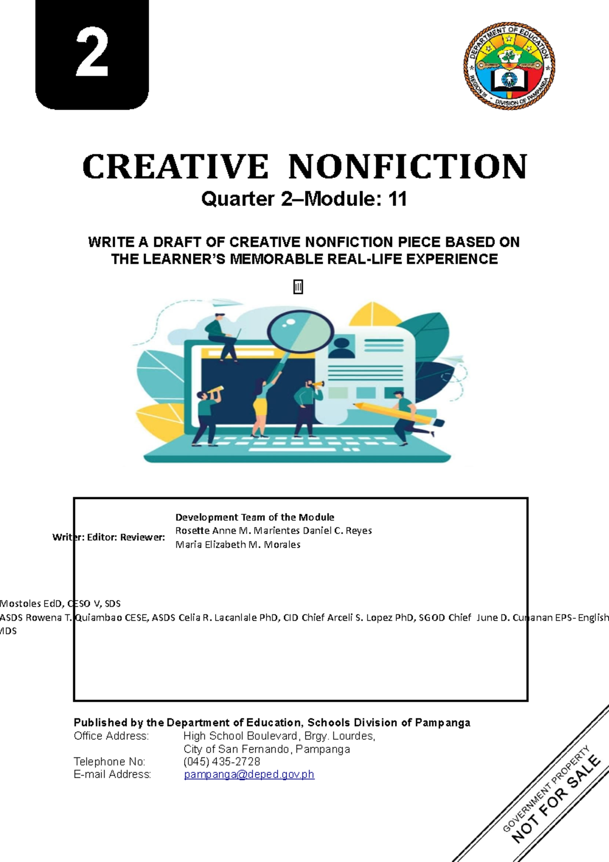 Cnfq2 Mod11: Writing a Draft of Creative Nonfiction from Life ...