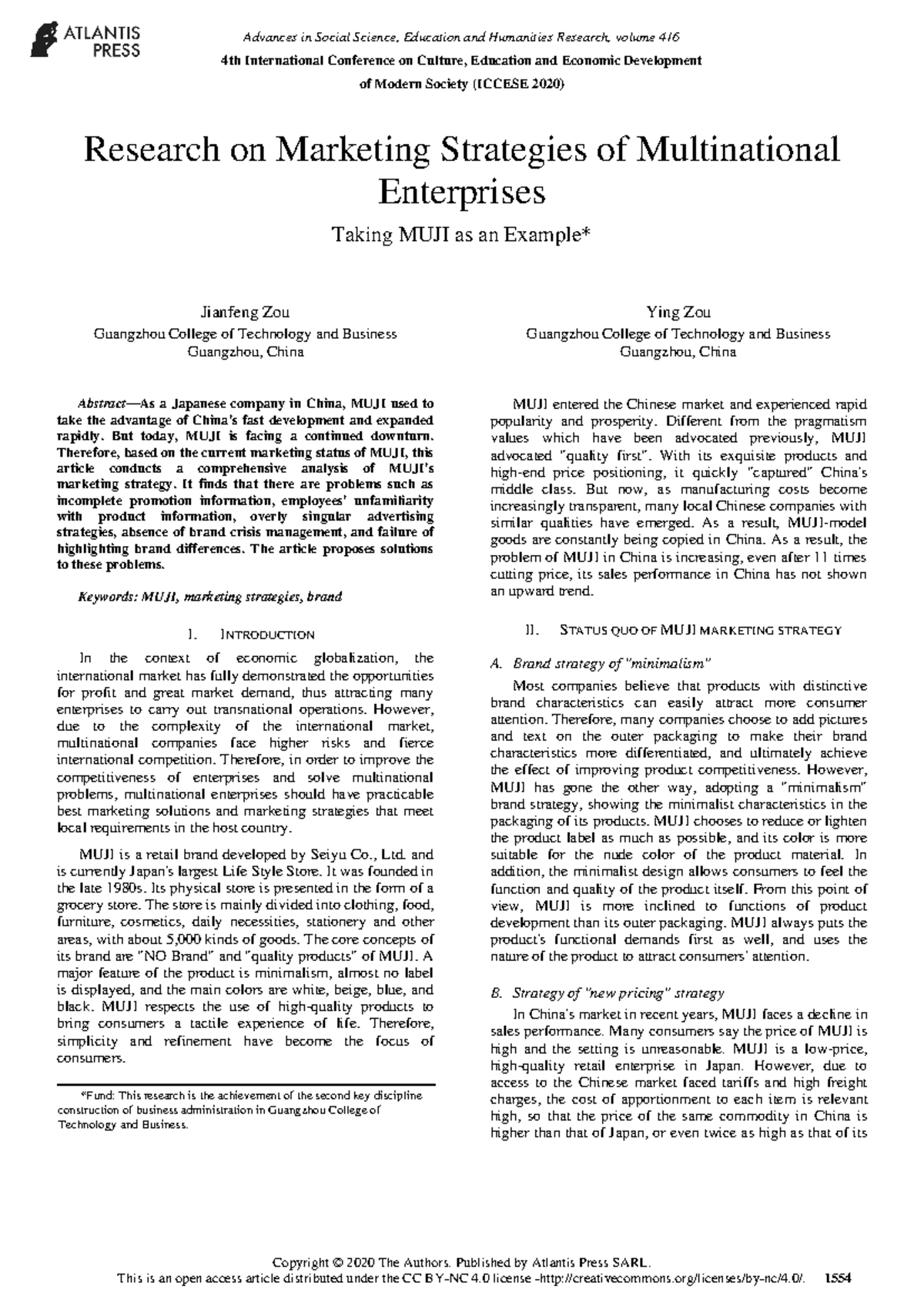 125936972 - Marketing Strategies Research: A Case Study of MUJI - Studocu