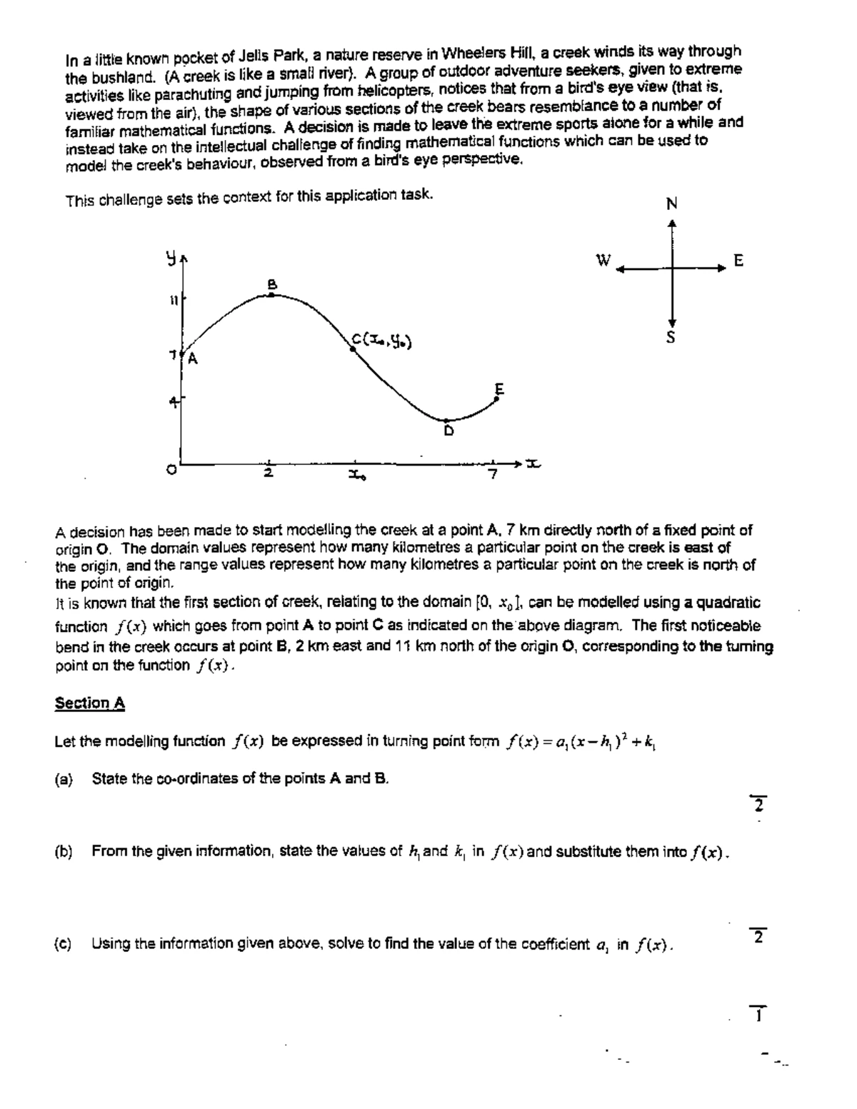 MM12 Practice SAC 1: Wendy's Wedding - Functions & Calculus Analysis ...