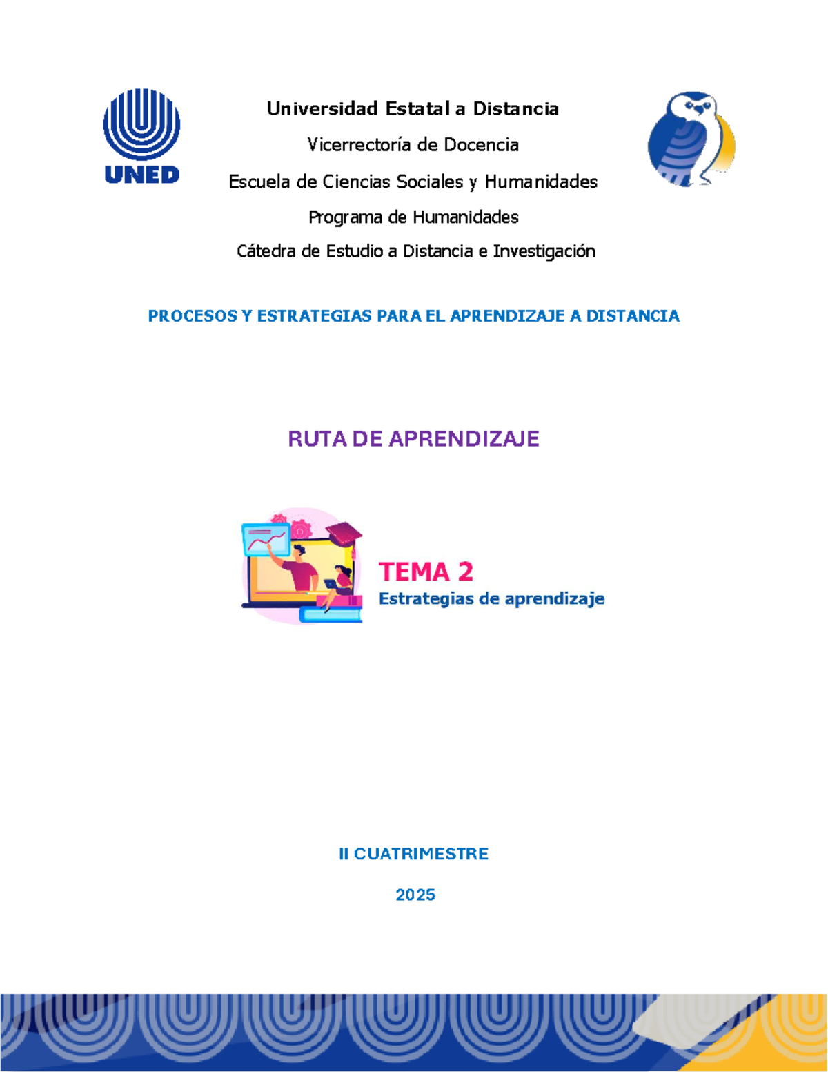 Estrategias de Aprendizaje a Distancia - Ruta de Aprendizaje II (2025 ...