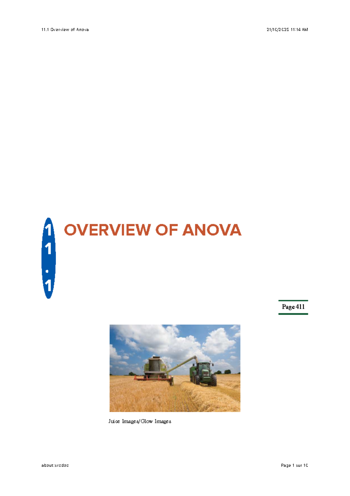 Module 4: Overview of ANOVA - Key Concepts and Applications - Studocu