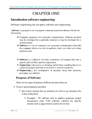 Chapter 2 - this is the shortest material for software engineering ...