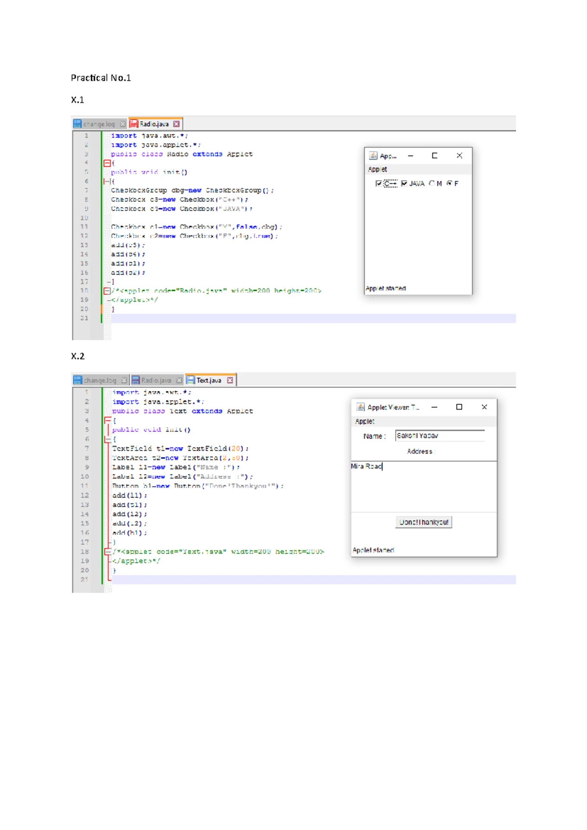 Java Practical Exam Solutions 1-10: String, StringBuffer, Vector, and ...