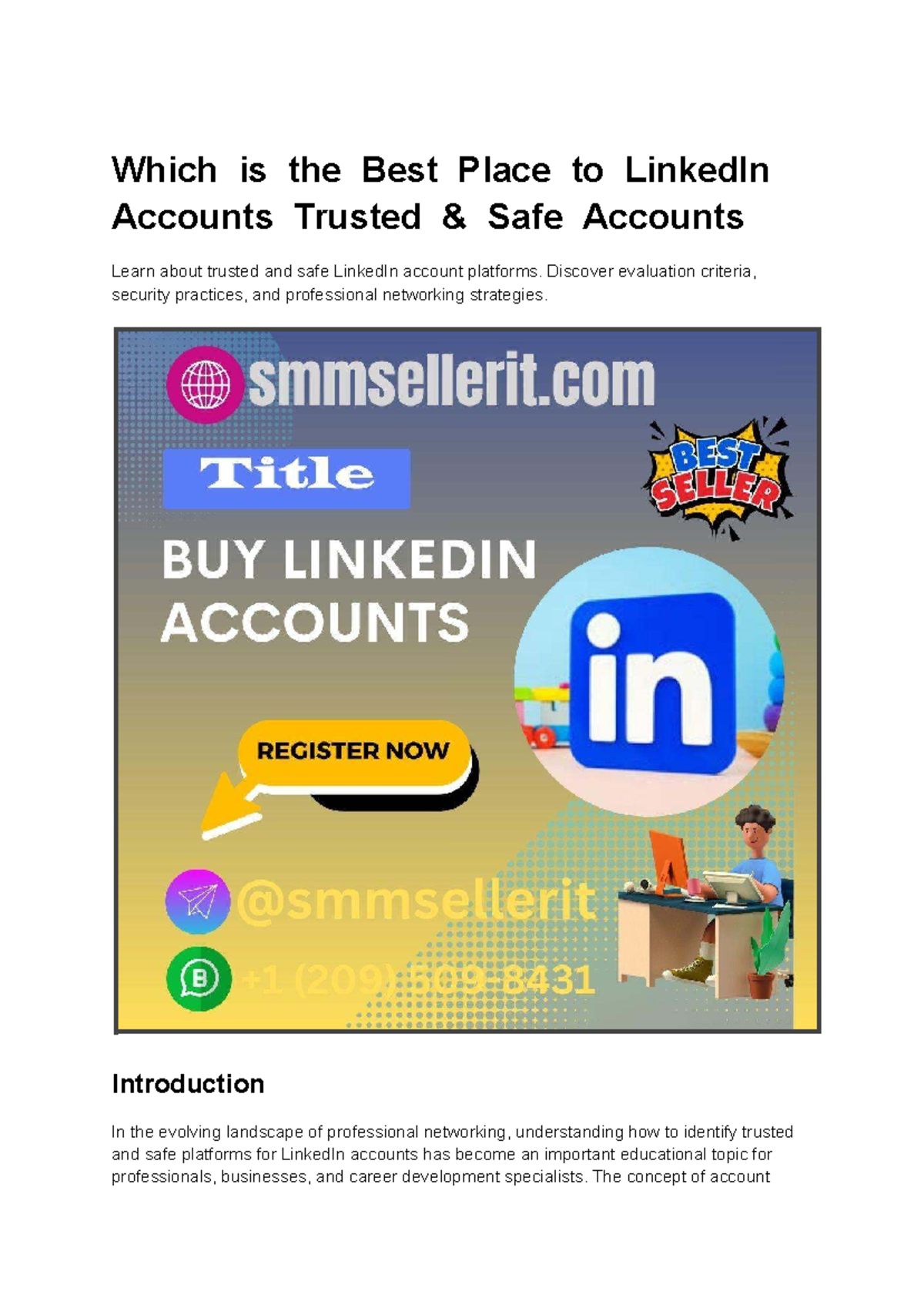 Evaluating Trusted & Safe LinkedIn Accounts: A Comprehensive Guide ...