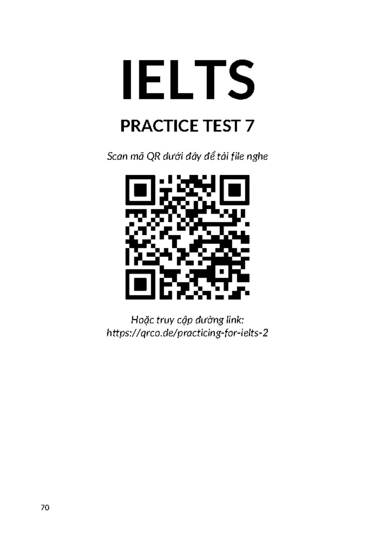 IELTS PRACTICE TEST 7: Listening, Reading, and Writing Sections - Studocu