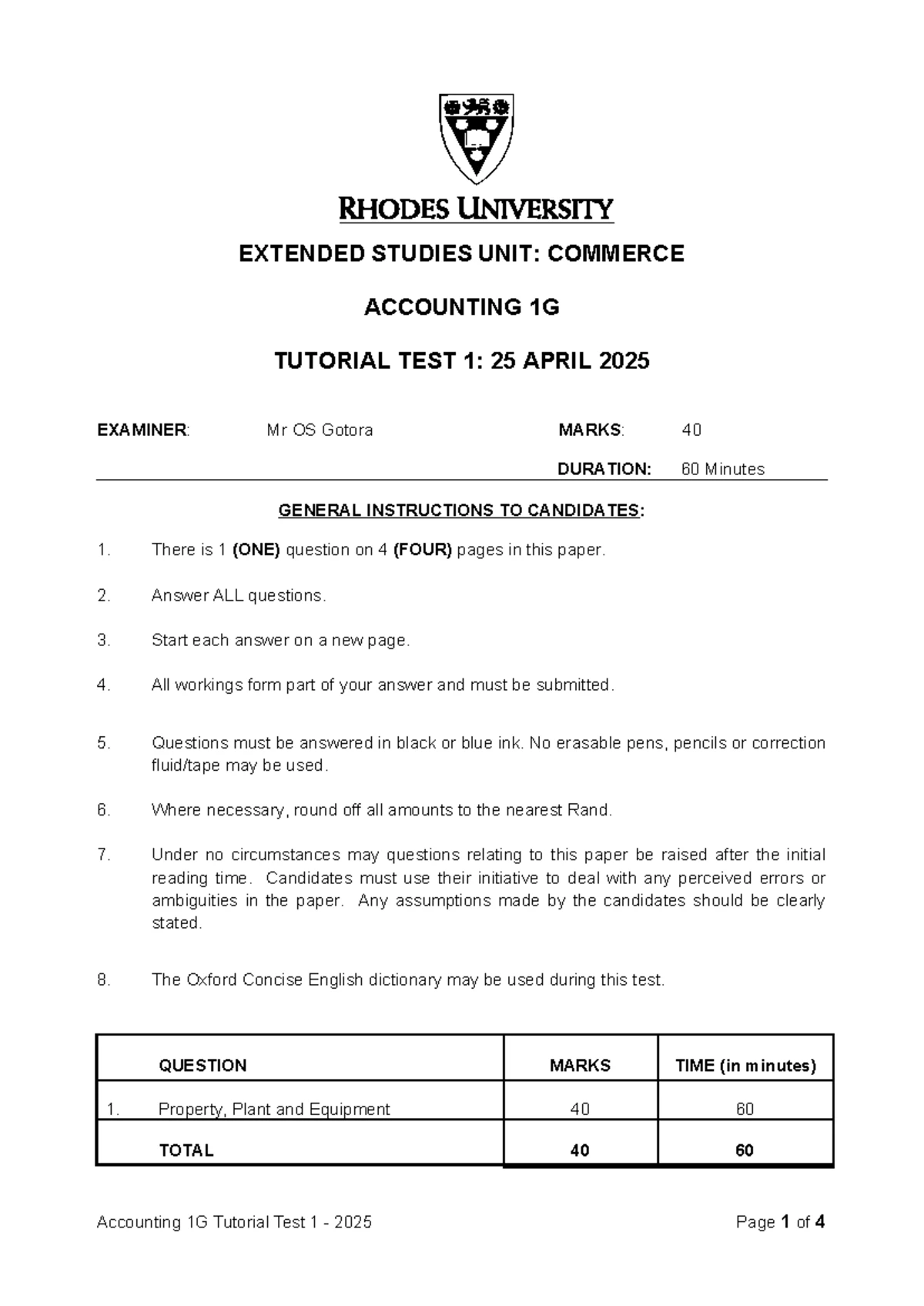 Accounting 1G Tutorial 9 Solutions - 5 May 2025 - Studocu