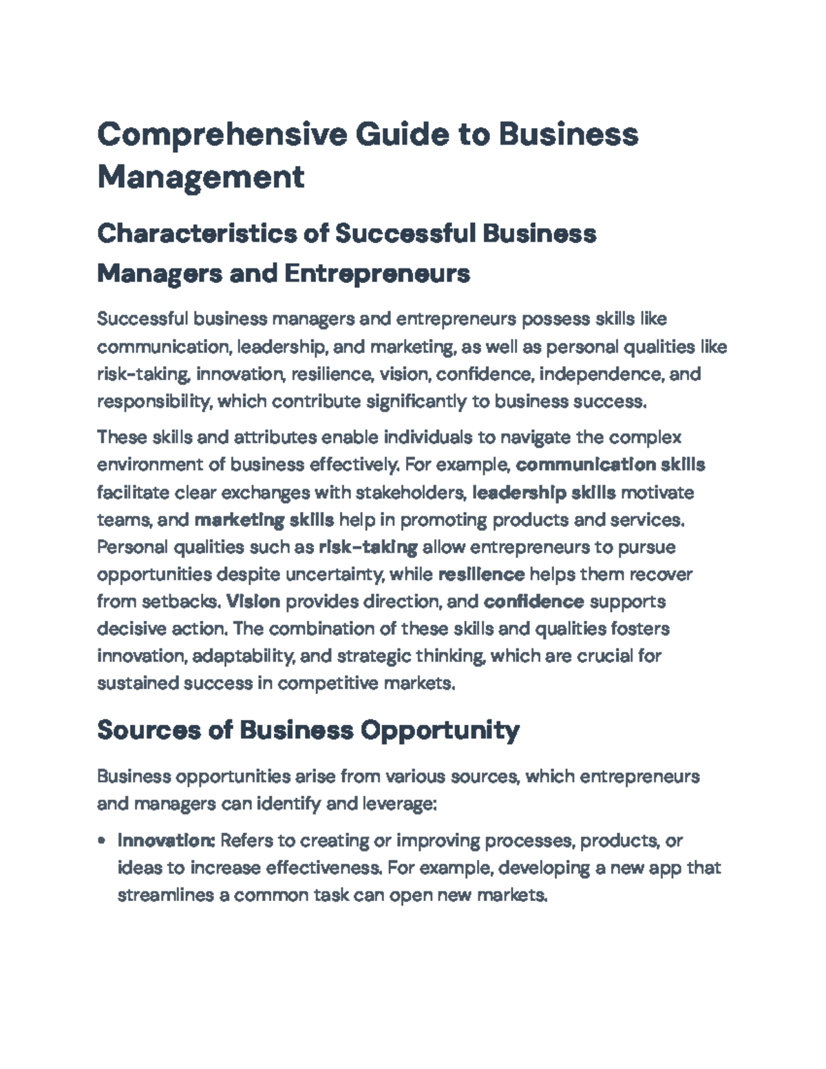 Comprehensive Guide to Business Management: Skills & Strategies for ...