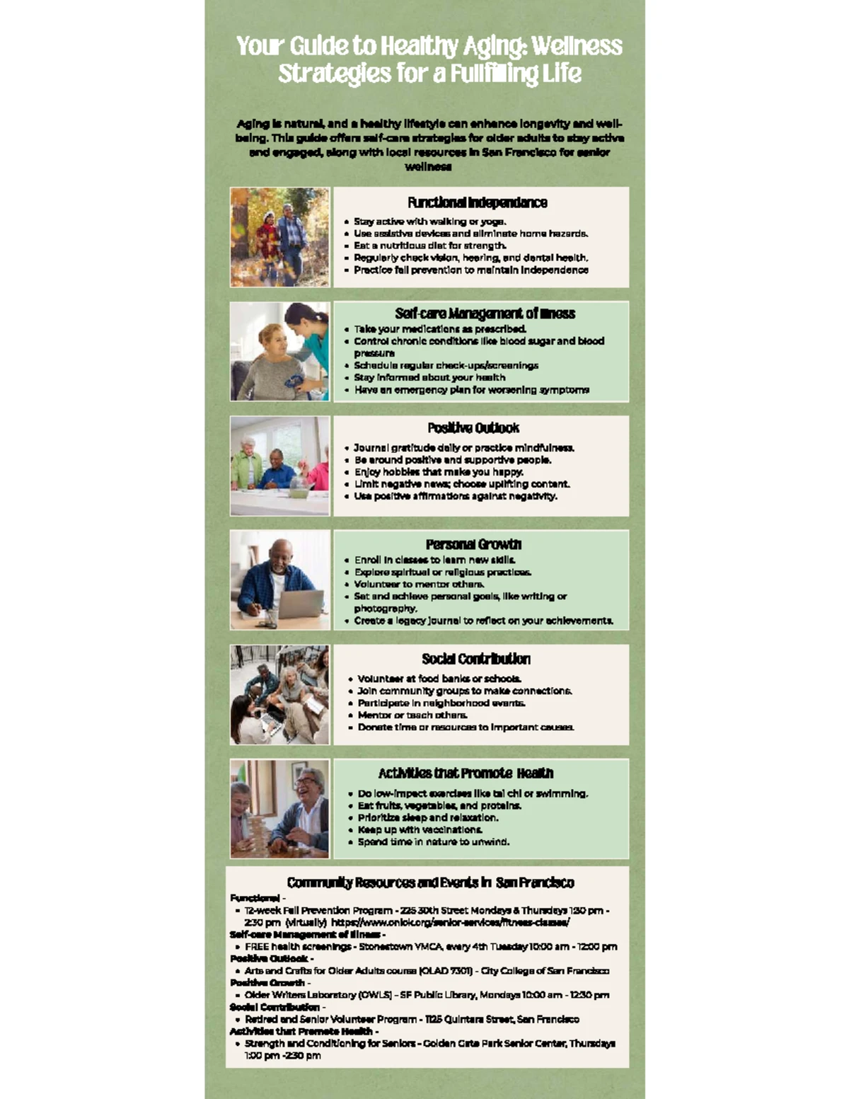 Healthy Aging & Wellness 1: Strategies for Functional Independence ...