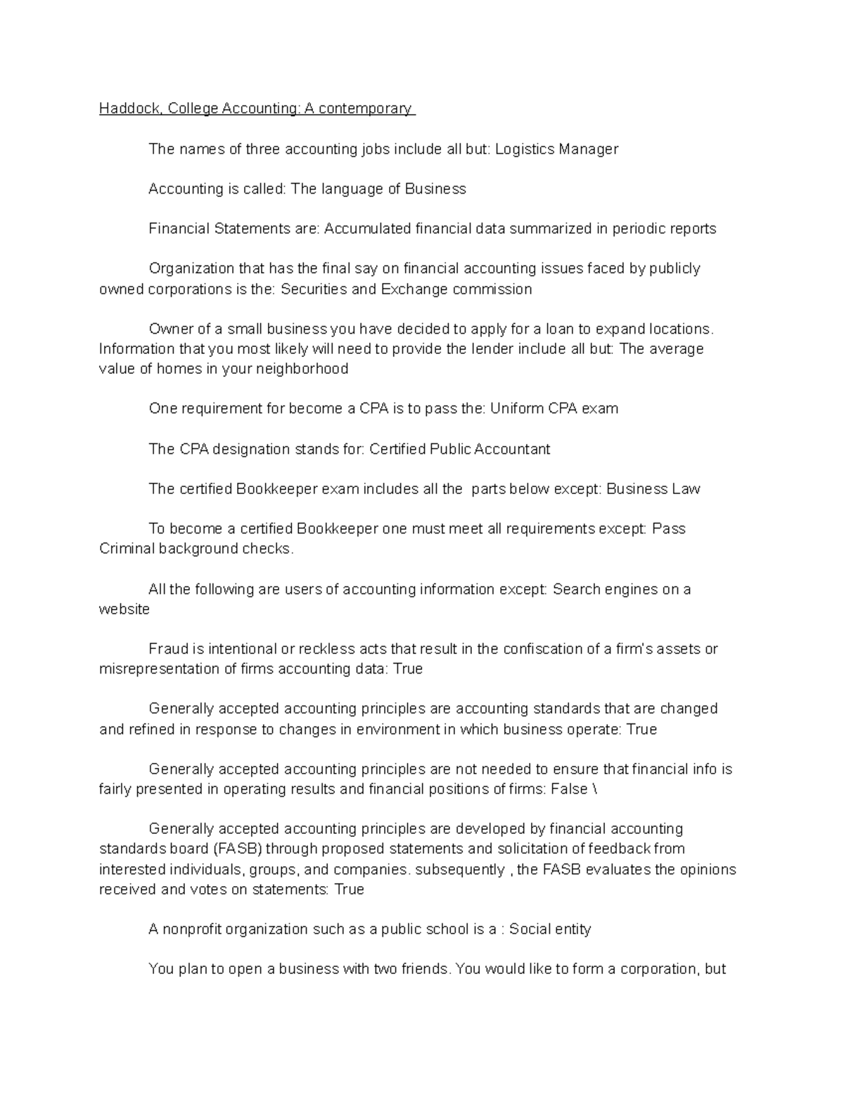 Chapter 1: Introduction to Accounting Concepts and Careers - Studocu
