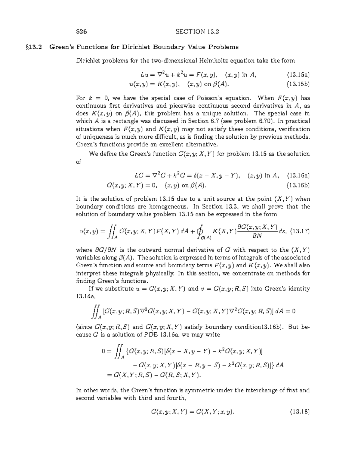 Green's Functions for Dirichlet Problems - Advanced Concepts and ...