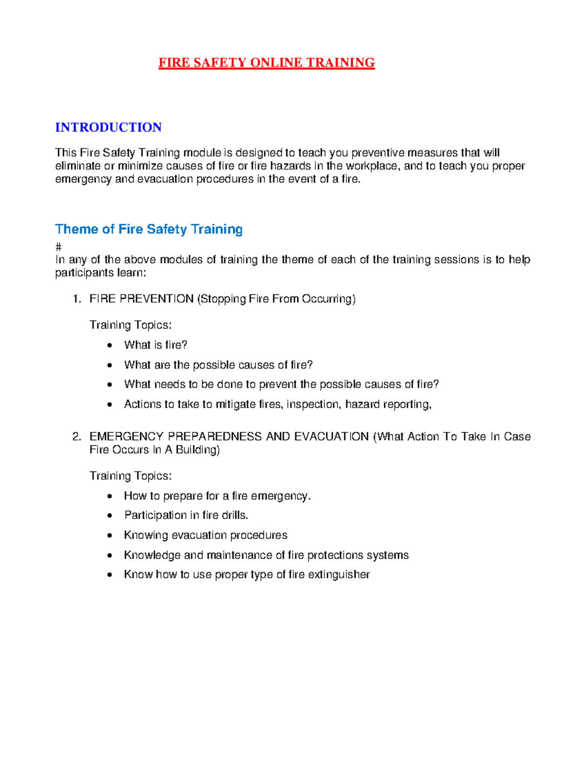 Firesafetytraining - Fire and safety engineering - FIRE SAFETY ONLINE ...