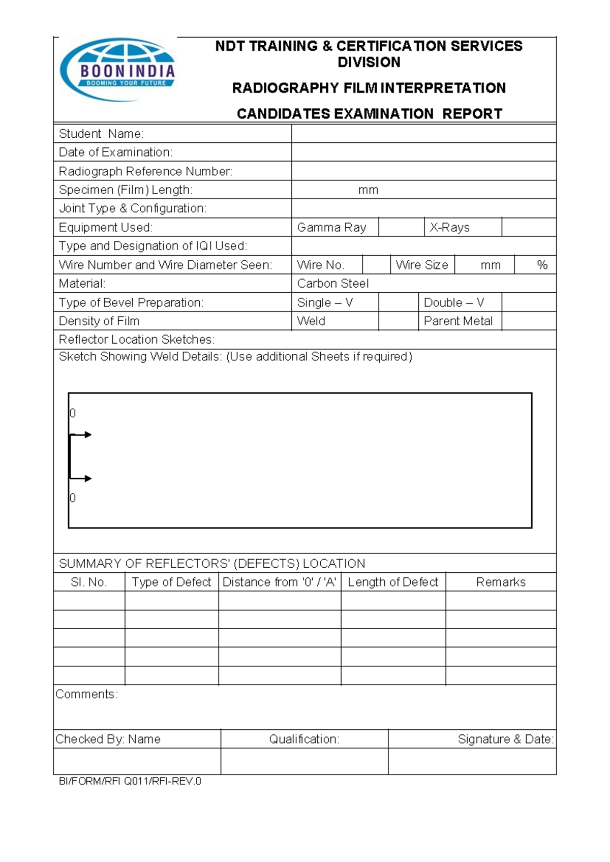 NDT 101: Radiography Film Interpretation Exam Report - Studocu