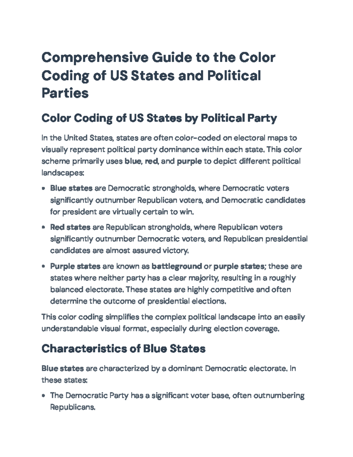 Comprehensive Overview of Color Coding in US Elections and Political ...