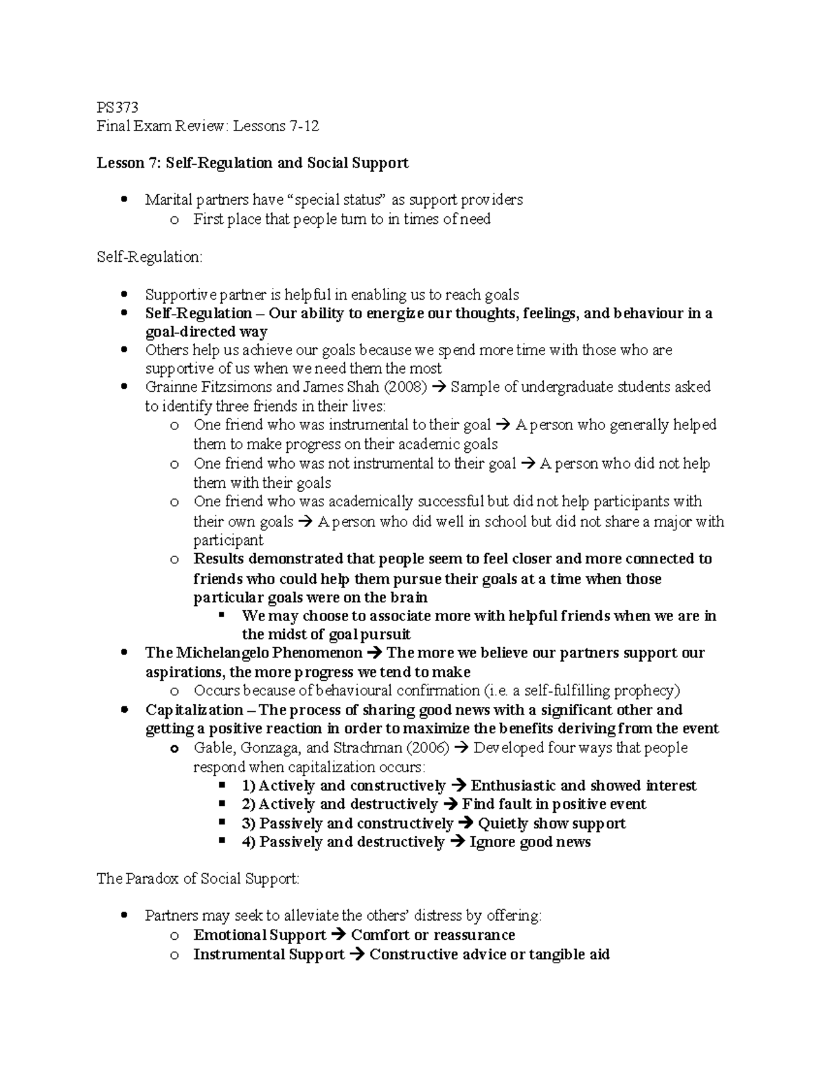 PS373 Final exam - Summary Close Relationships - PS Final Exam Review ...