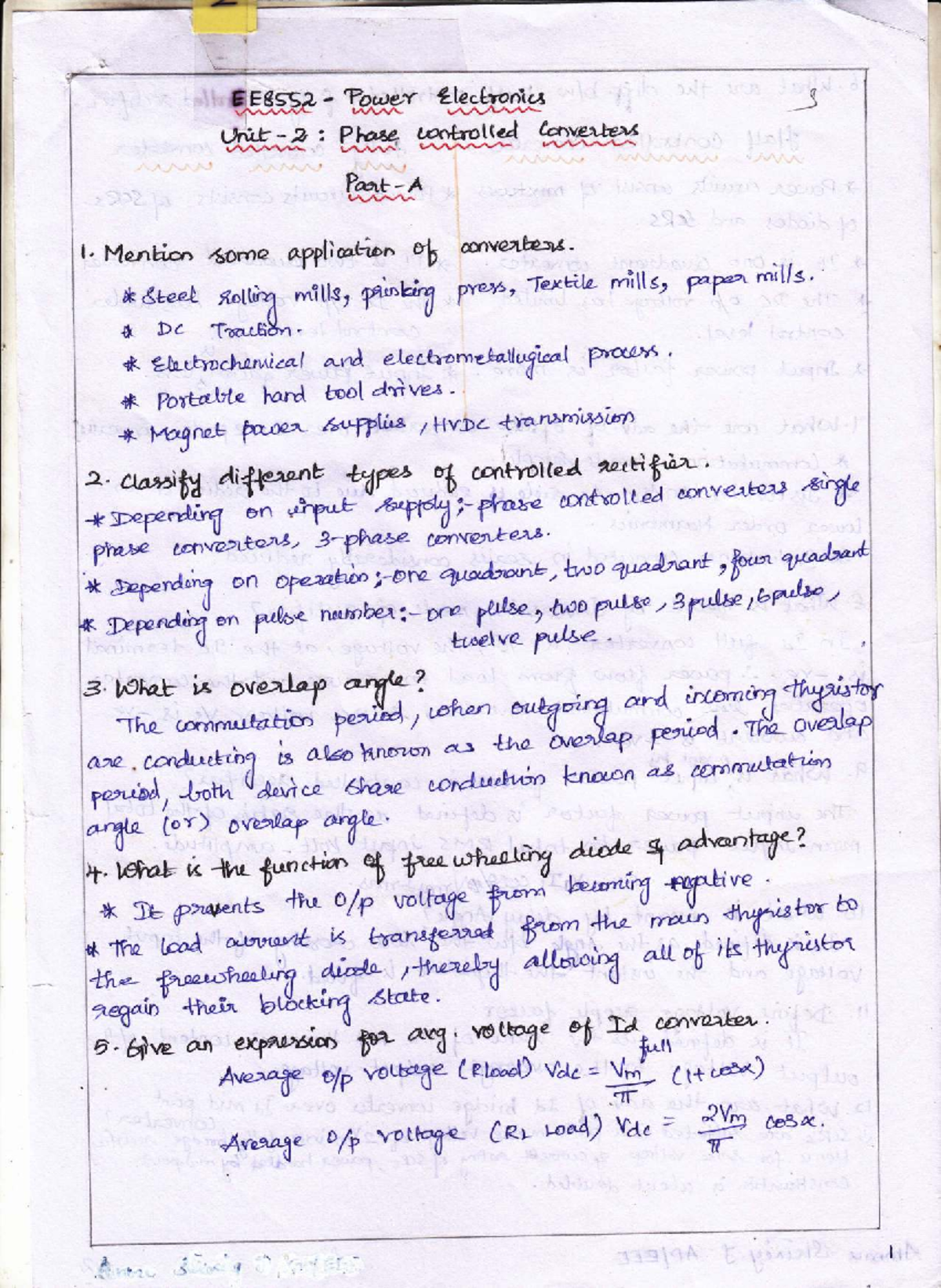 Ee3591 Lecture Notes: Unit 2 Overview and Key Concepts - Studocu