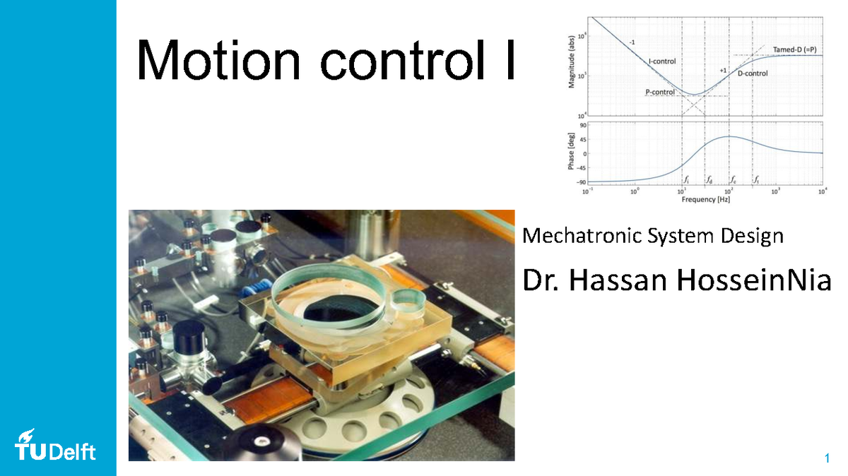 Session 6: Motion Control in Mechatronic System Design (MSD) - Studeersnel