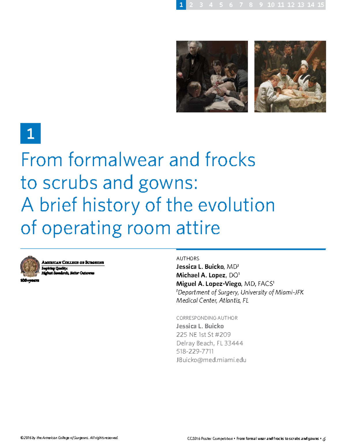 The Evolution of Surgical Attire: From Frocks to Scrubs - Studocu