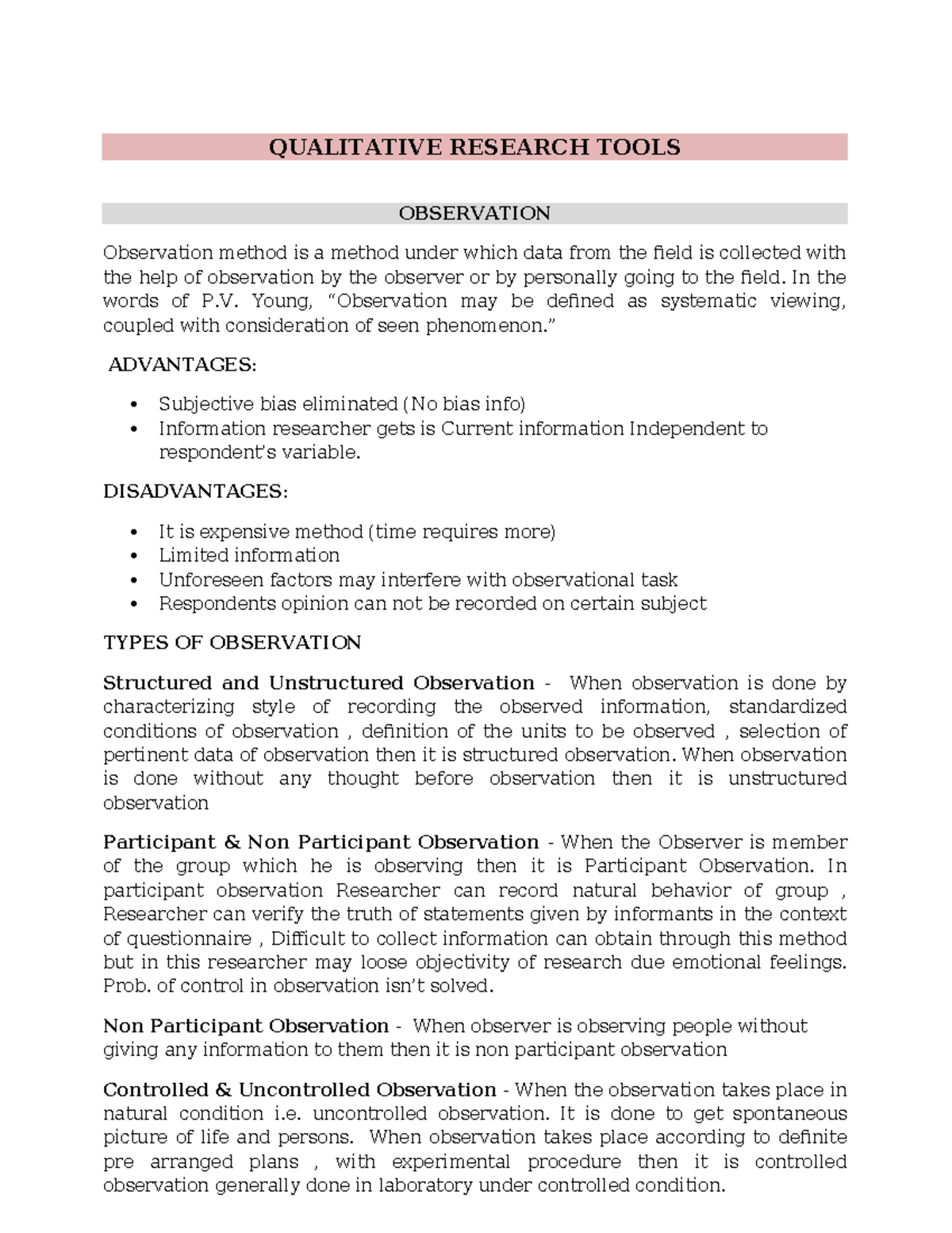Tools of data collection - Copy - QUALITATIVE RESEARCH TOOLS ...