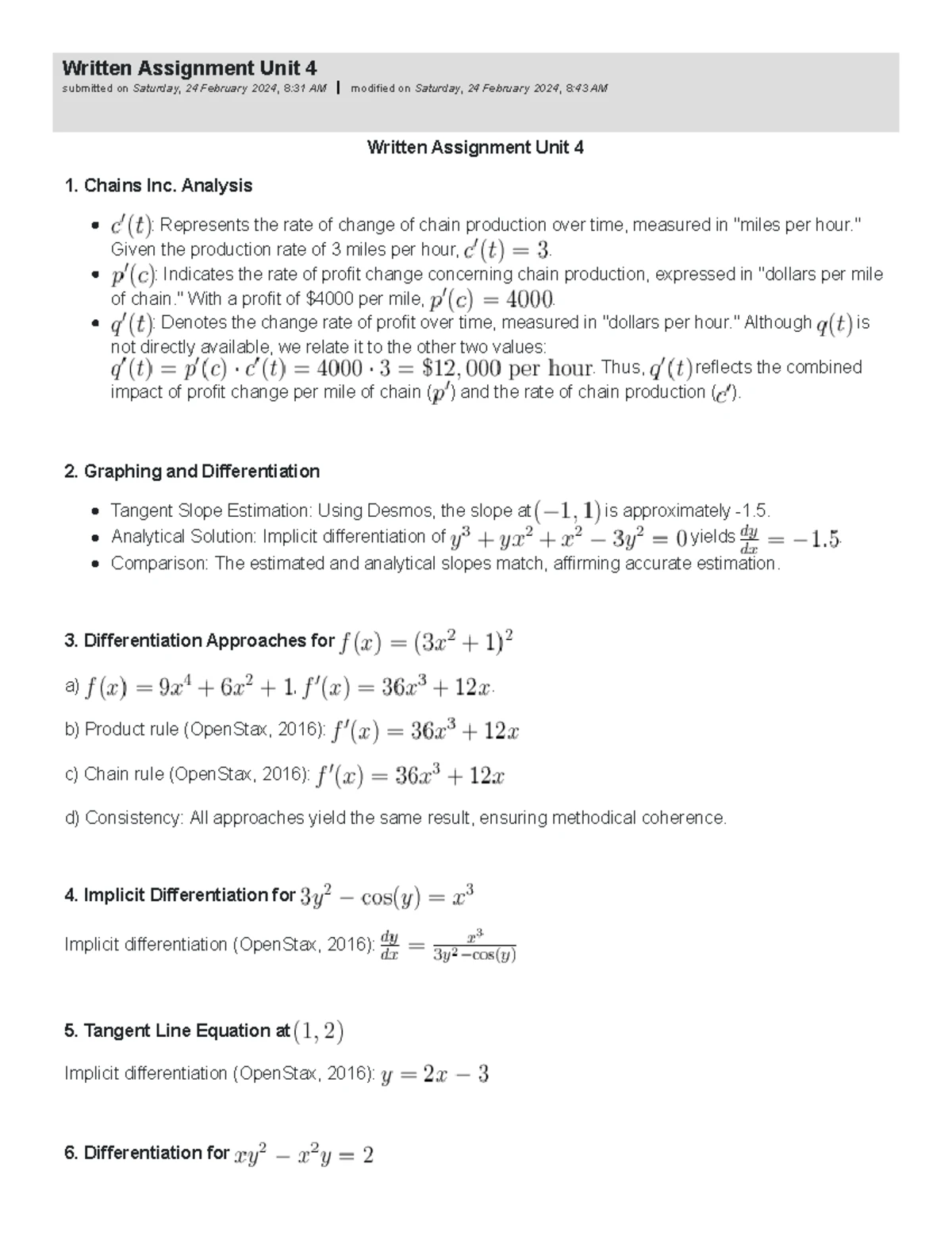 3307 - Written Assignment Unit 4 - Written Assignment Unit 4 University ...